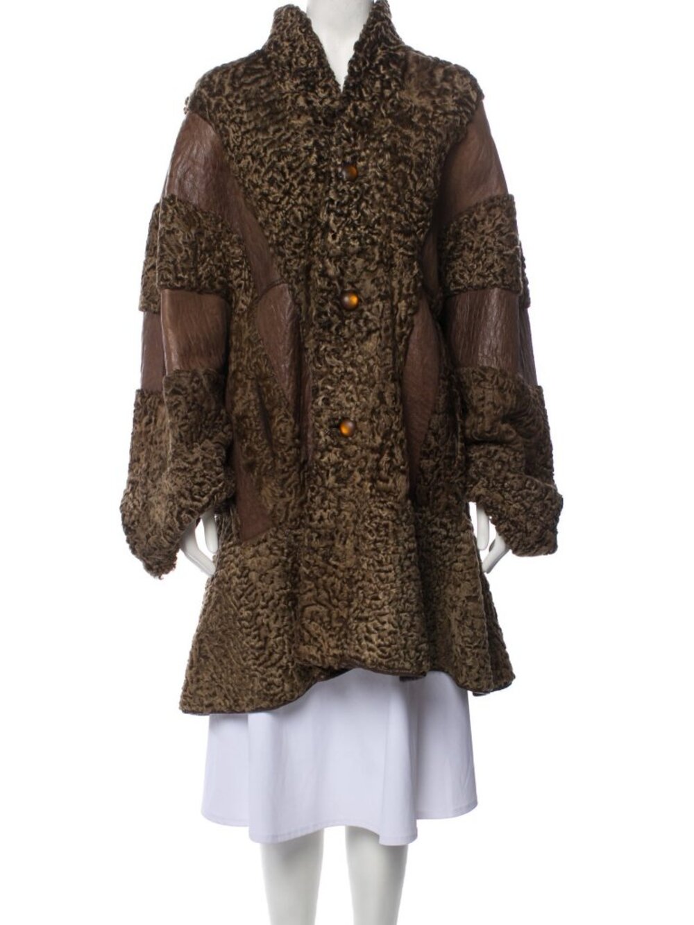 Giuliana Teso Reversible Persian Lamb Fur & Leather Coat Bergdorf Goodman IT42